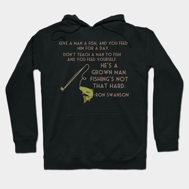 Ron Swanson Quote Hoodie by marisaj4488